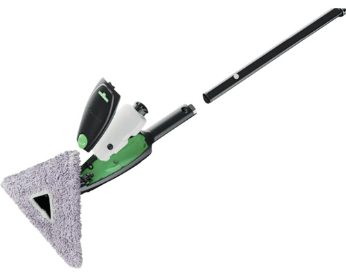 Dampfreiniger mit dreieckigem Mikrofaserfuß und abnehmbarem Stiel