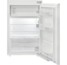 Geöffneter Kühlschrank mit Regalböden
