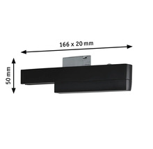 Abbildung der Maße 166 x 20 x 50 Millimeter.
