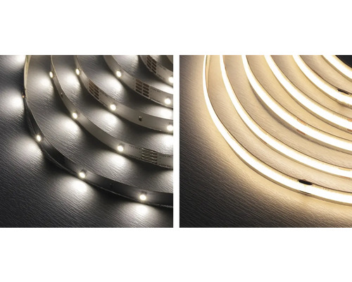 LED Streifen auf einer Oberfläche