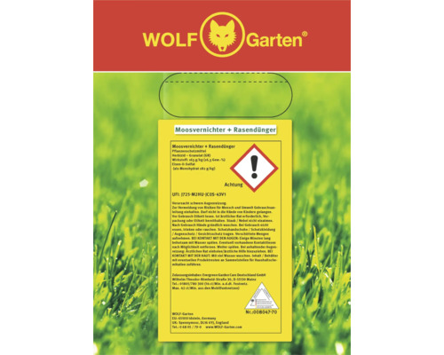 Wolf Garten Moosvernichter plus Rasendünger Packung