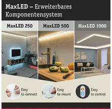MaxLED erweiterbares Komponentensystem zeigt Anwendungsbeispiele für LED-Streifen in Wohnräumen und Küchen.
