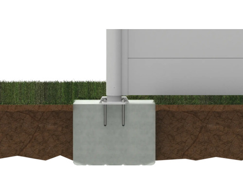 Fundament für Gartenhaus im Boden