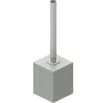 Pfostenträger mit Betonfundament