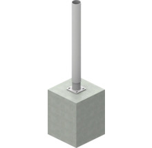 Pfostenträger mit Betonfundament