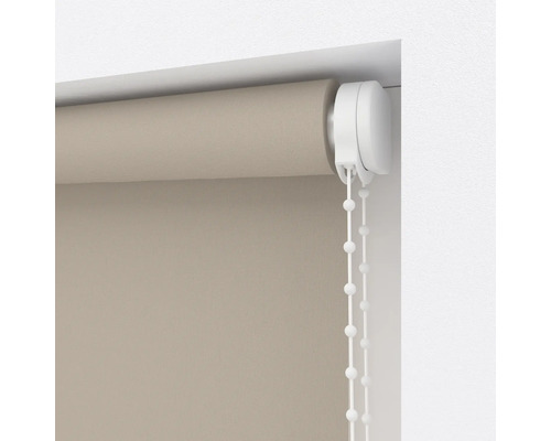 Beige Seitenzugrollo mit Kettenzug