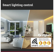 Smart Home Beleuchtung in Wohn- und Arbeitszimmer mit Zigbee Logo