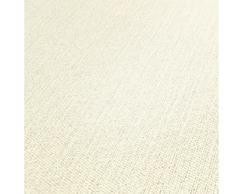 Nahaufnahme einer hellen Textiltapete mit feiner Gewebestruktur