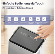 Luftentfeuchter mit Touchbedienung und einstellbarer Zielluftfeuchtigkeit