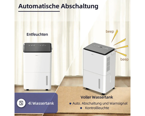 Luftentfeuchter mit vier Liter Wassertank