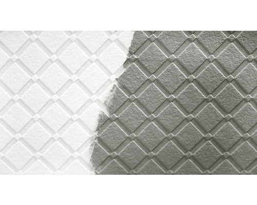 Nahaufnahme einer Vinyltapete mit Rautenmuster