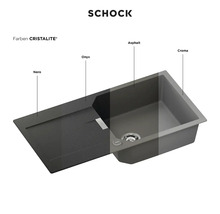 Schock Spüle aus Cristalite in den Farben Nero, Onyx, Asphalt und Croma