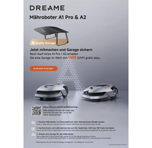 Dreame Mähroboter A1 Pro und A2 mit kostenloser Garage Aktion.