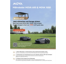 MOVA Mähroboter MOVA 600 und MOVA 1000 mit kostenloser Garage Aktion