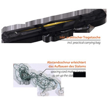 Slalomstangen im Transporttasche mit Abstandshalter