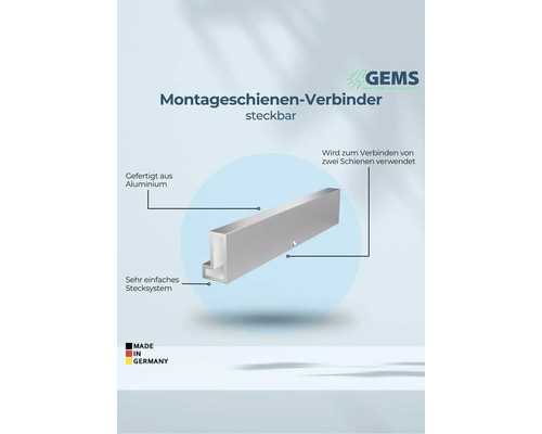 Montageschienen Verbinder aus Aluminium