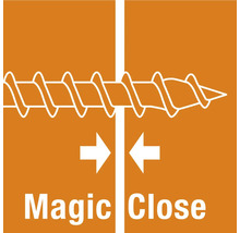 Magic Close Symbol für Schrauben