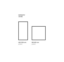 Infinity Verde Fliesenmuster in den Maßen 60x120 cm und 89x89 cm, poliert