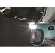 Detailaufnahme einer Bohrmaschine mit LED-Beleuchtung.