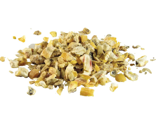 Haufen Tierfutter mit Getreide