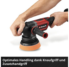 Einhand-Poliermaschine mit Zusatzhandgriff für optimale Handhabung.
