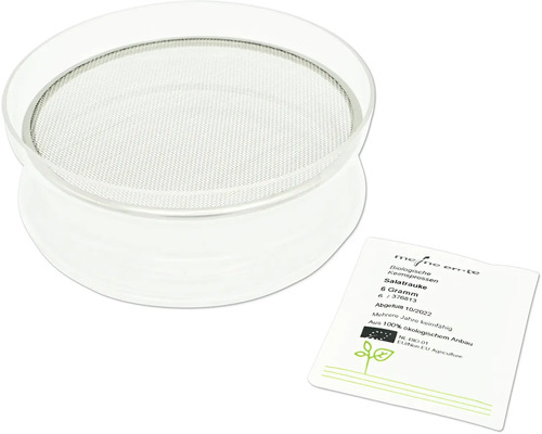 Sprossenglas mit Sieb und Saatguttüte