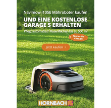 Navimow i105E Mähroboter auf einer Rasenfläche.