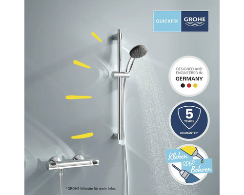 Grohe Duschsystem mit Handbrause und Thermostatarmatur