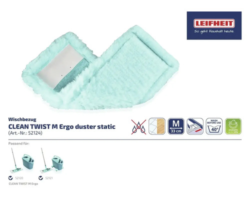 Leifheit Clean Twist M Ergo Staubwischbezug Static