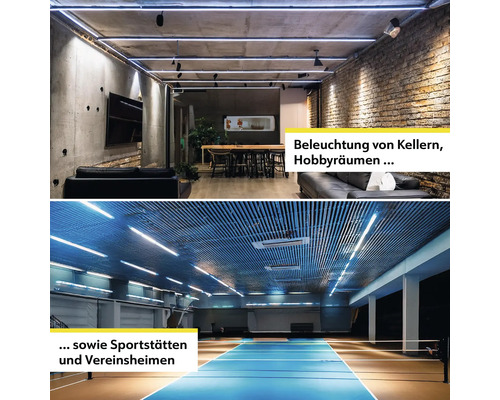 Beleuchtungsideen für Keller, Hobbyräume, Sportstätten und Vereinsheime