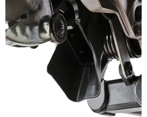 Nahaufnahme von Maschinenteilen mit Feder