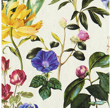 Blumentapete mit Rosen, Tulpen und Blattmuster