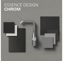 Essence Design Chrom Wasserhahn mit Materialproben