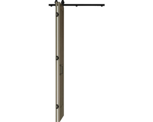 Schiebetür aus Holz mit Beschlägen und Laufschiene