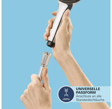 Handbrause mit universeller Passform für Standardanschlüsse