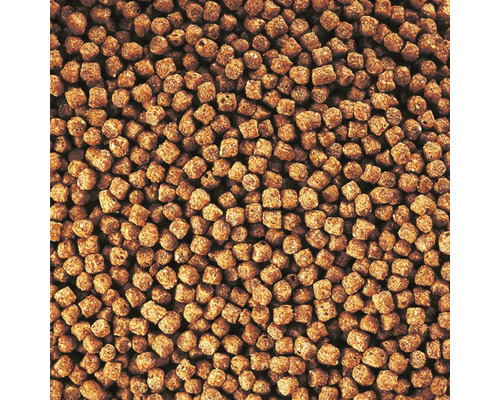 Nahaufnahme von Fischfuttergranulat