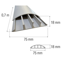 Kabelkanal mit den Maßen 0,7 Meter Länge, 75 Millimeter Breite und 18 Millimeter Höhe.