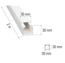 Kabelkanal, zwei Meter lang, 30 Millimeter breit