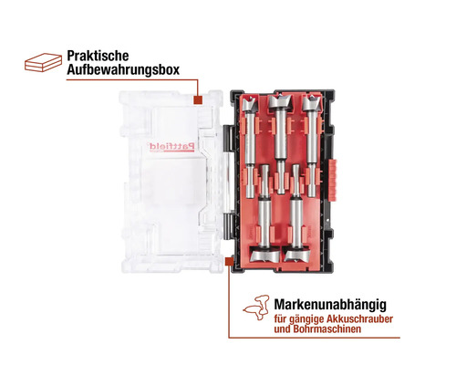 Forstnerbohrer Set in Aufbewahrungsbox