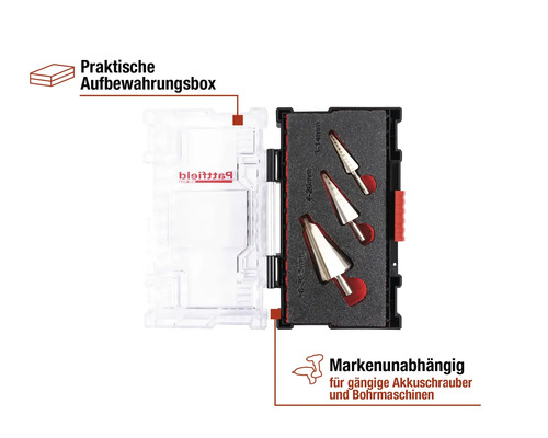 Stufenbohrer Set mit Aufbewahrungsbox