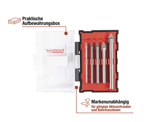 Fliesenbohrer Set in Aufbewahrungsbox