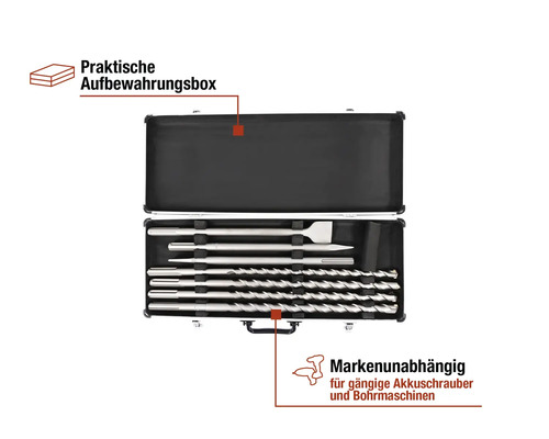 Bohrerset mit Aufbewahrungsbox für Bohrmaschinen und Akkubohrer