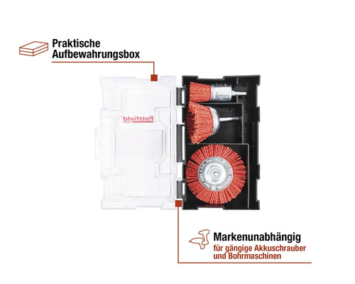 Drahtbürsten Set mit Aufbewahrungsbox für Akkuschrauber und Bohrmaschinen