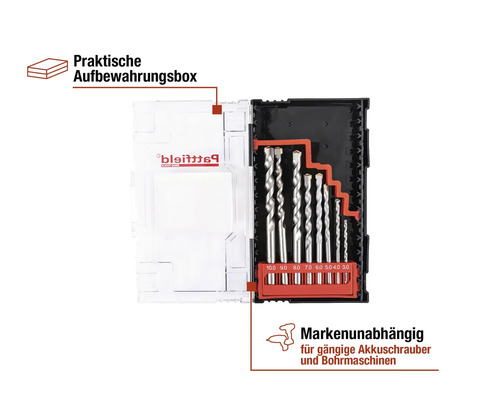 Steinbohrer-Set mit Aufbewahrungsbox