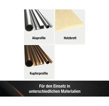 Aluminiumprofile, Holzbrett und Kupferprofile für verschiedene Materialien