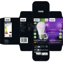 Calex Verpackung einer Vista Tones LED Lampe mit E27 Fassung, 8,5 Watt und 806 Lumen