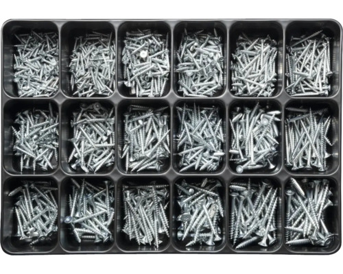 Sortimentskasten mit verschiedenen Schrauben