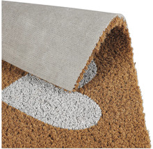 Fußmatte aus Kokosfaser mit Muster und Textilrücken