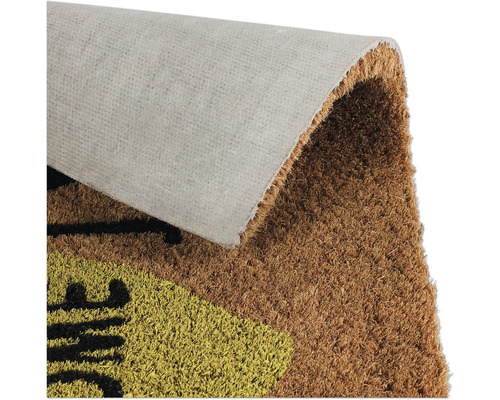 Fußmatte aus Kokosfaser mit Textilrückseite