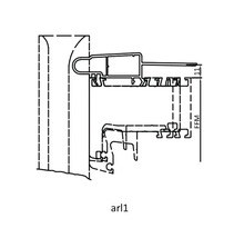 Technische Zeichnung eines Türprofils
